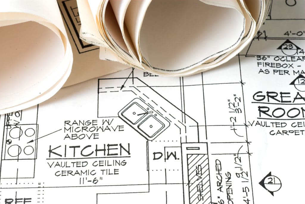 Blueprints for new kitchen
